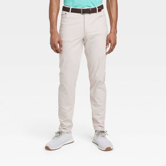 All In Motion -  Men's Golf Pants Straight Casual Fit Stone - Picture 1 of 3